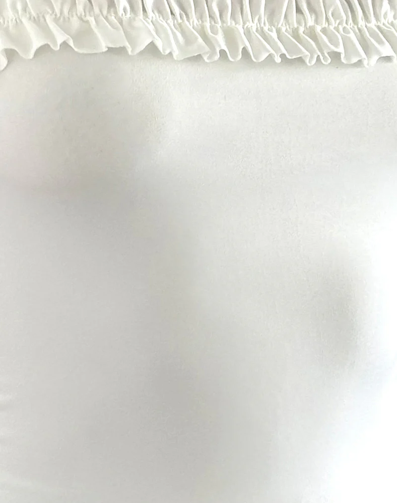 Veda Ruched Halterneck Top in Slinky White - Image 5