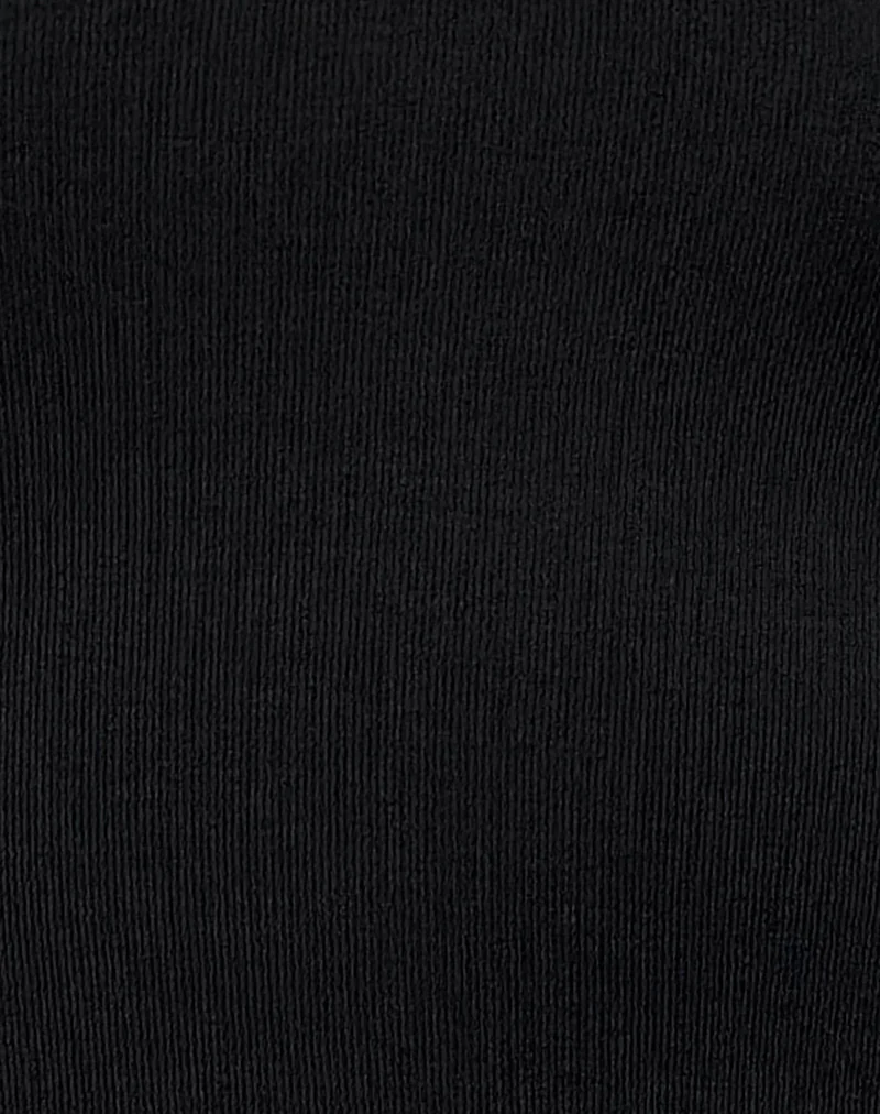 Veira Daisy Applique Top in Black - Image 5