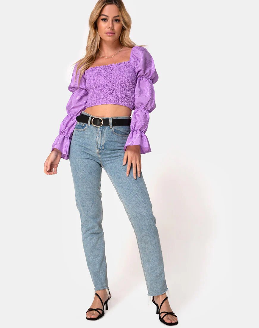 Velina Top in Satin Rose Lilac - Image 3
