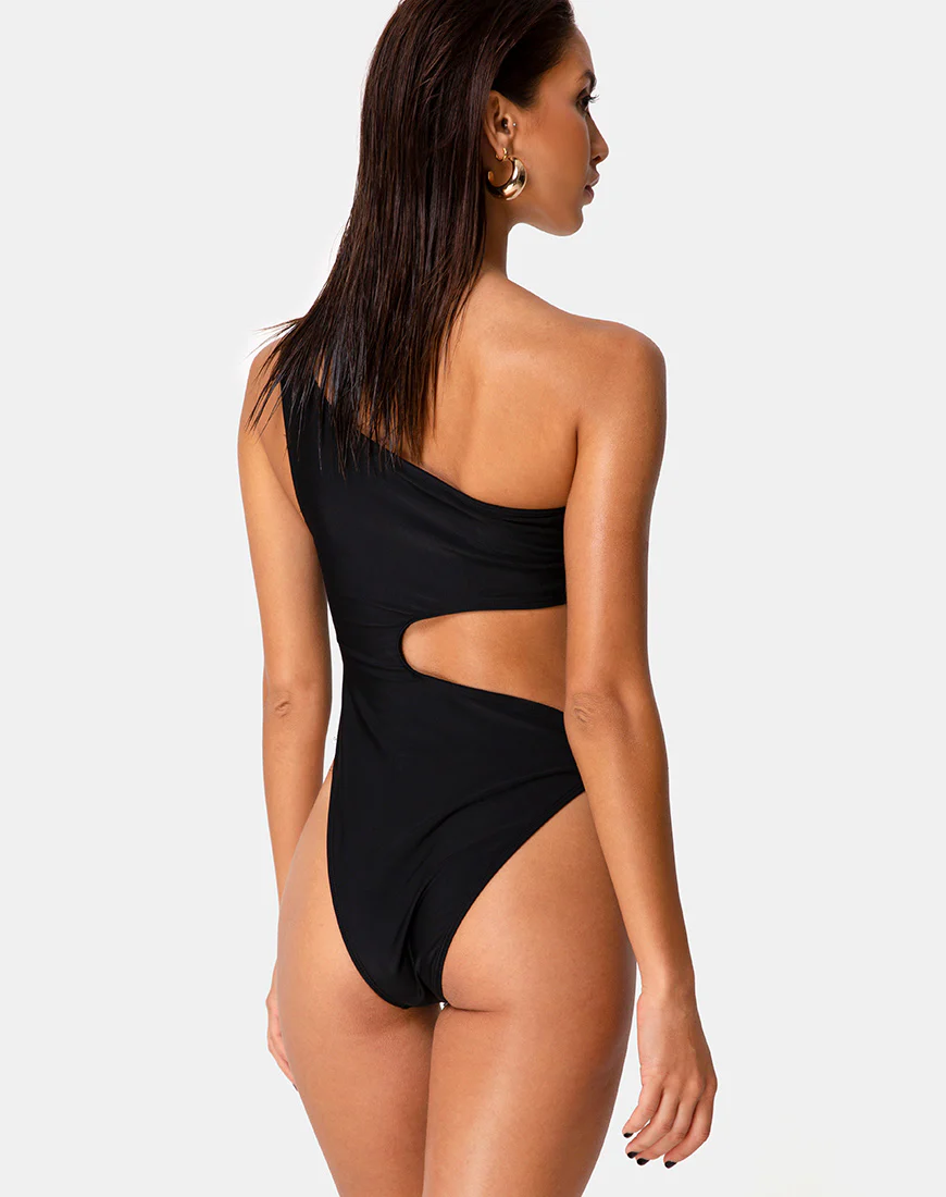 Velora Swimsuit in Matte Black - Image 2