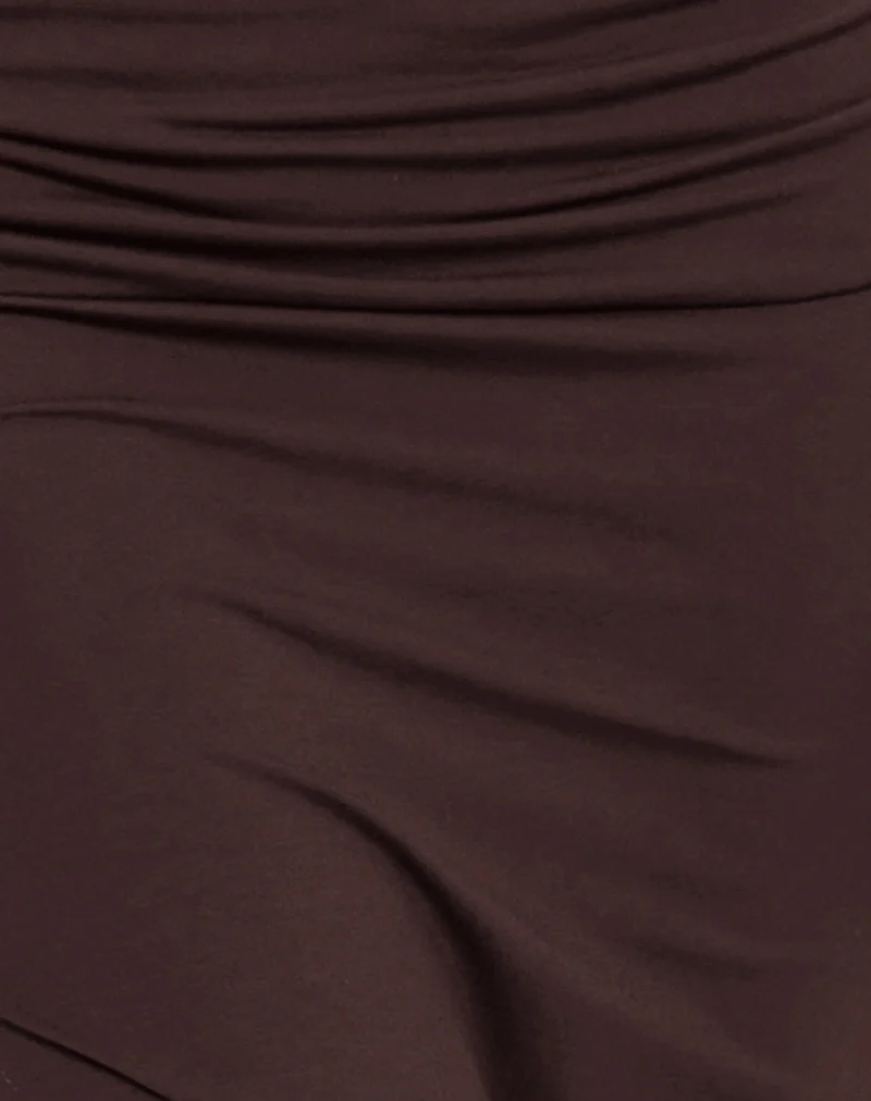 Venah Rayon Maxi Skirt in Bitter Chocolate - Image 6