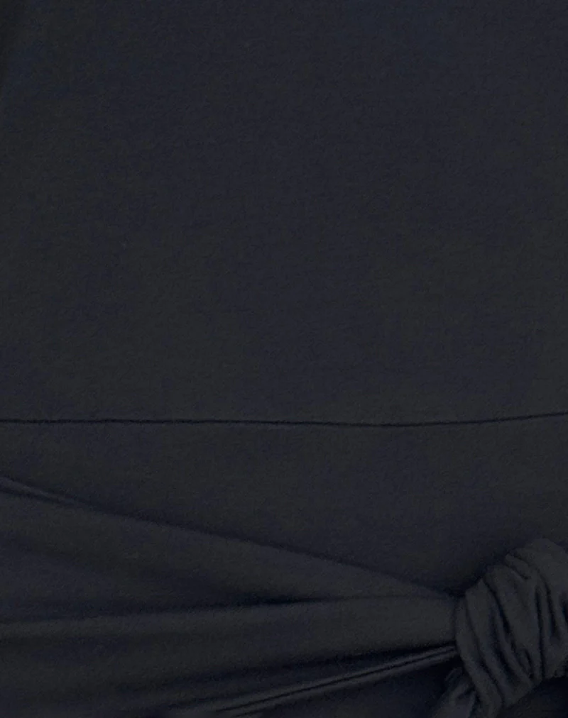 Verbina Keyhole Top in Jersey Black - Image 6