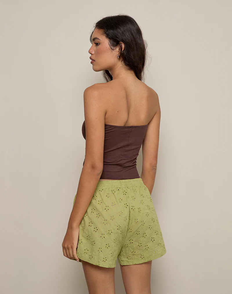 Verie Short in Little Daisy Broderie Lime - Image 5