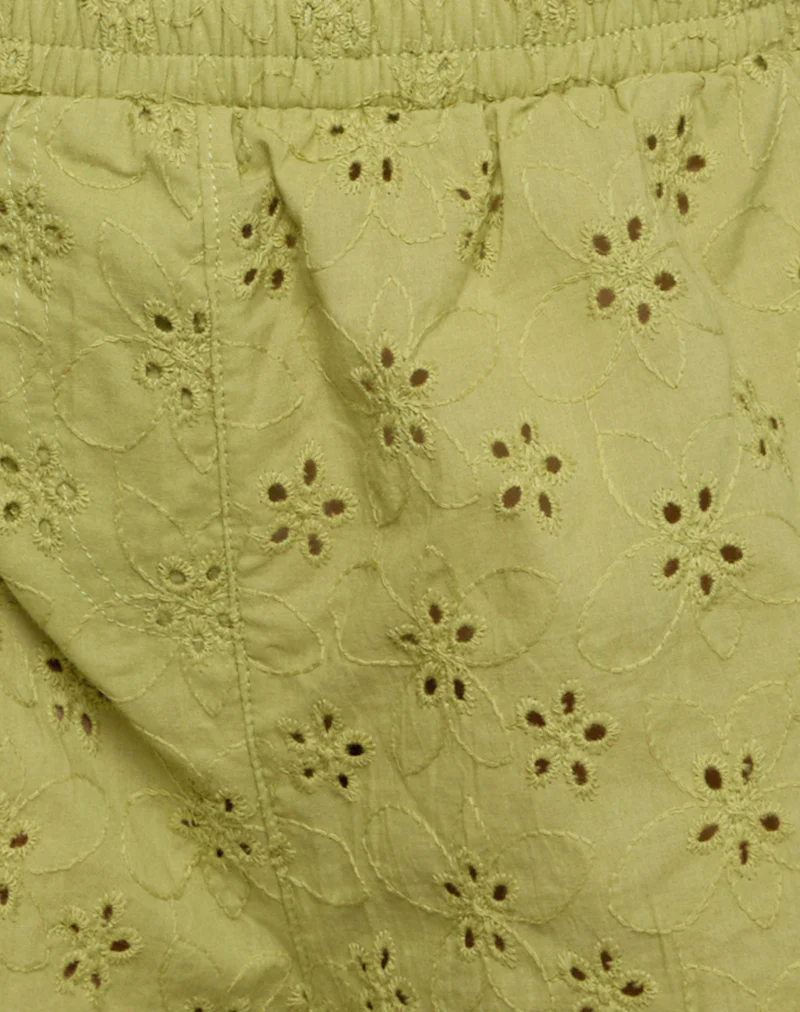 Verie Short in Little Daisy Broderie Lime - Image 6
