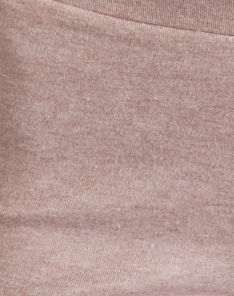 Verna Bow Micro Short in Knit Sandy Pink - Image 6