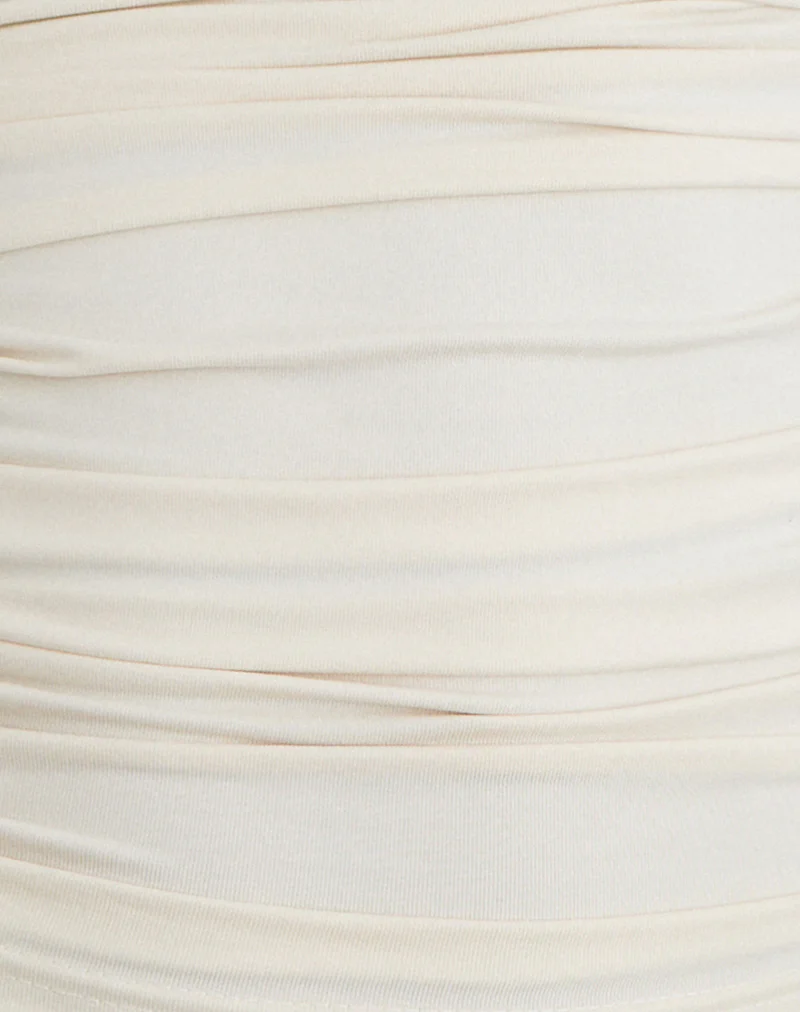 Vernia Plunge Batwing Top in Cupro Cream - Image 8