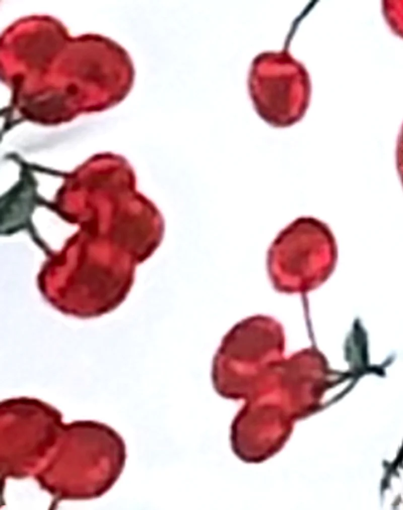 Veroly Ruched Bikini Bottom in Cherries - Image 6