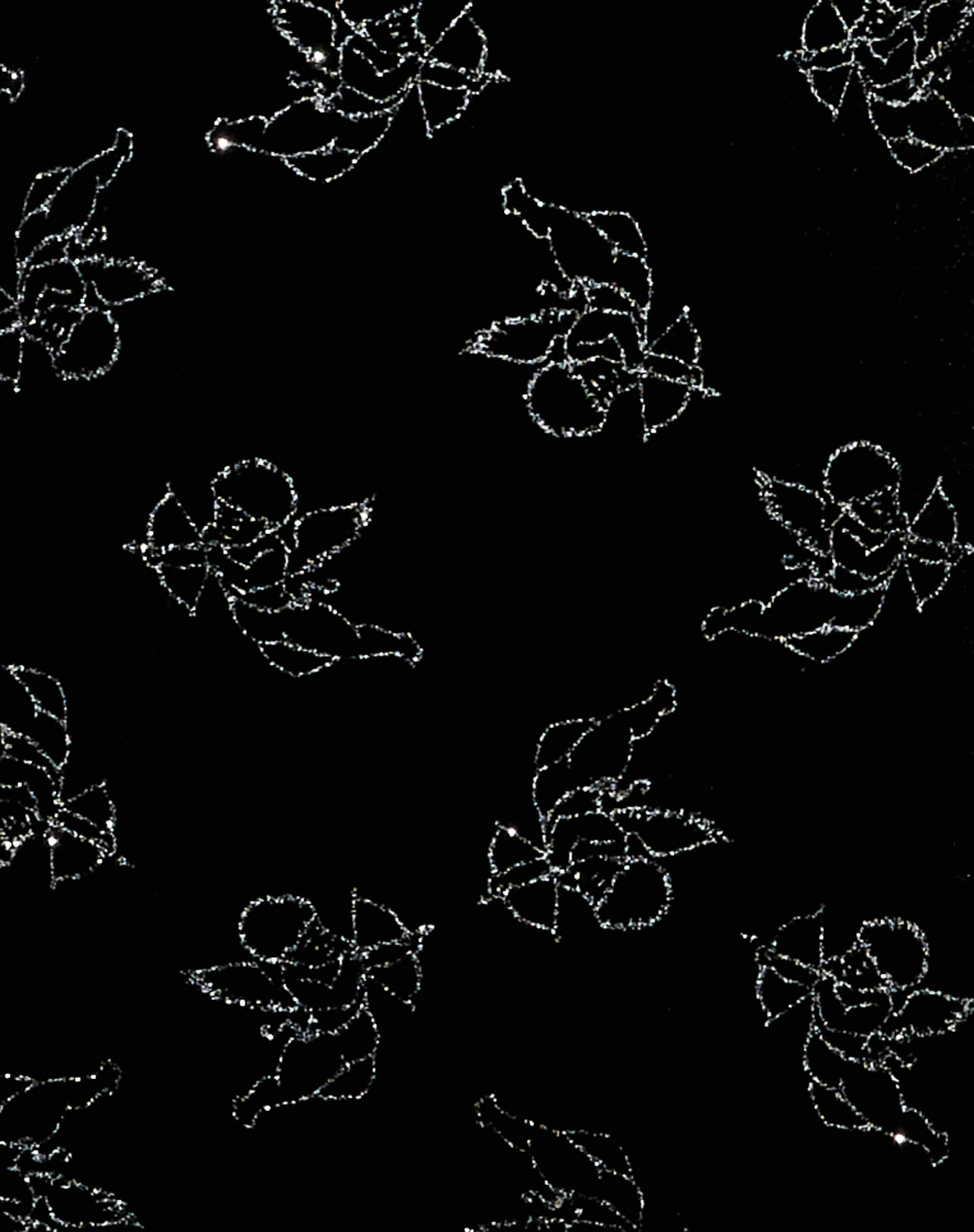 Verso Bodycon Dress in Black Cupid Stamp Silver - Image 5