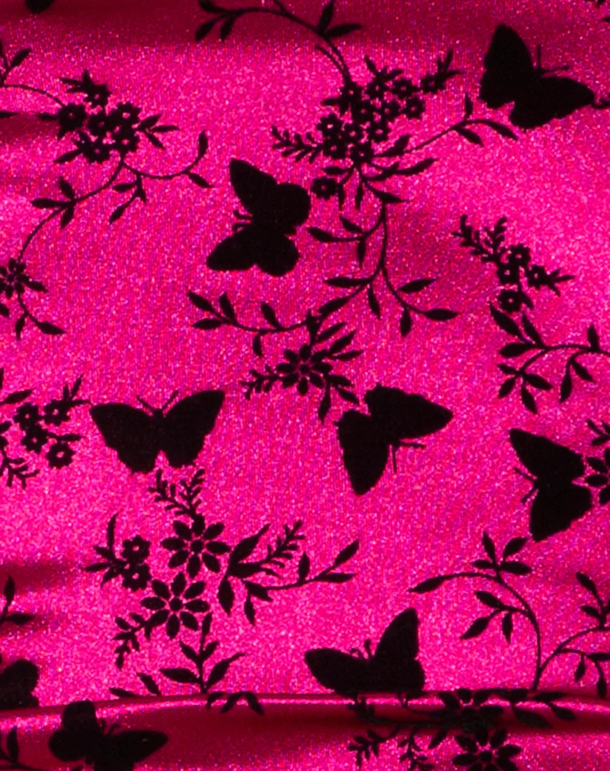 Verso Mini Dress in Butterfly Bloom Pink - Image 5