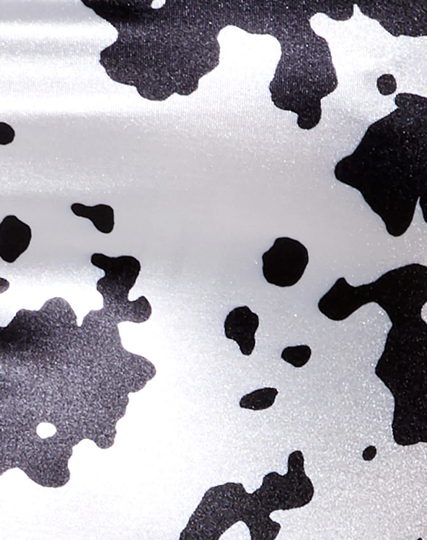 Verso Bodycon Dress in Dalmatian Black and White - Image 5