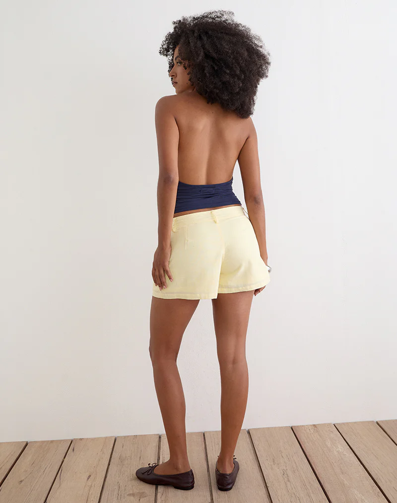 Vexa Low Rise Mini Short in Lemon - Image 4