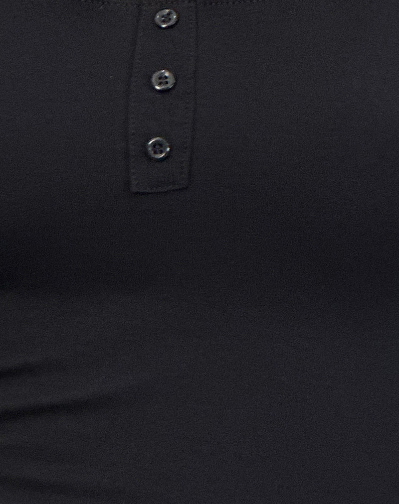 Vibian Short Sleeve Top in Black - Image 6