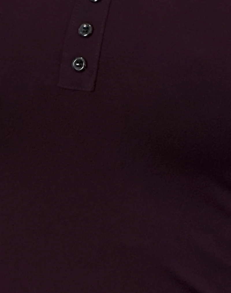 Vibian Short Sleeve Top in Oxblood - Image 6