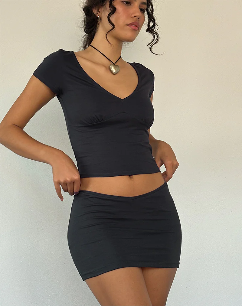 Vidia V Front Mini Skirt in Ocean Storm - Image 2