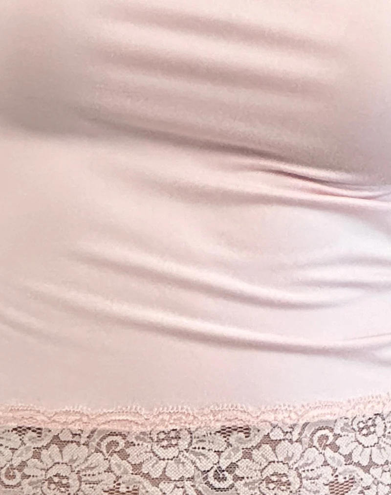 Vikha Vest Top in Soft Jersey Pink - Image 6