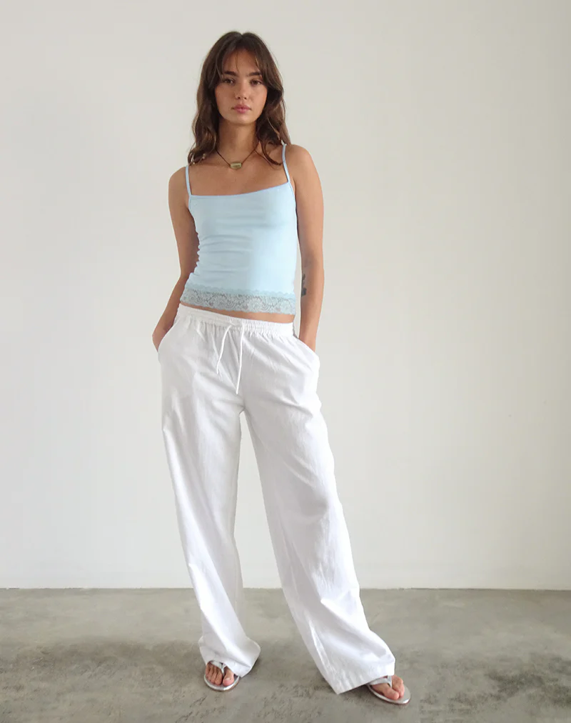 Vikha Vest Top in Soft Slinky Blue - Image 5