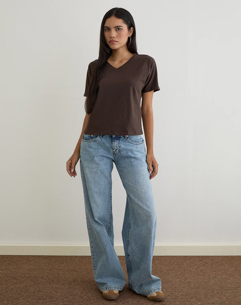 Viman Top in Jersey Chocolate - Image 2