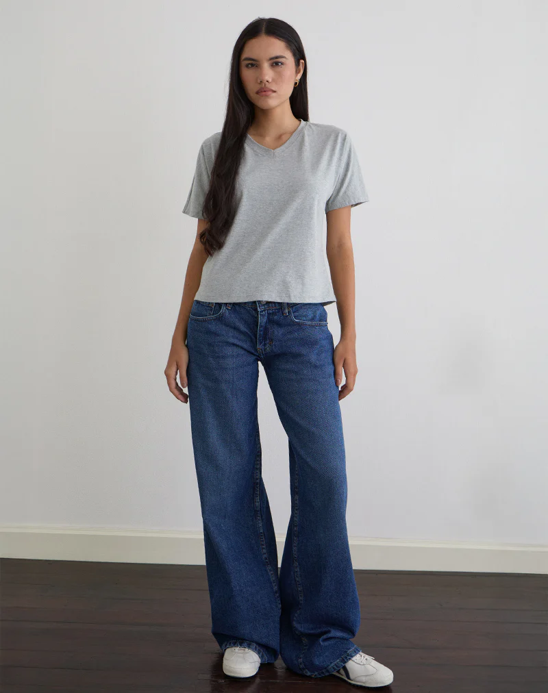 Viman Top in Jersey Grey Marl - Image 2