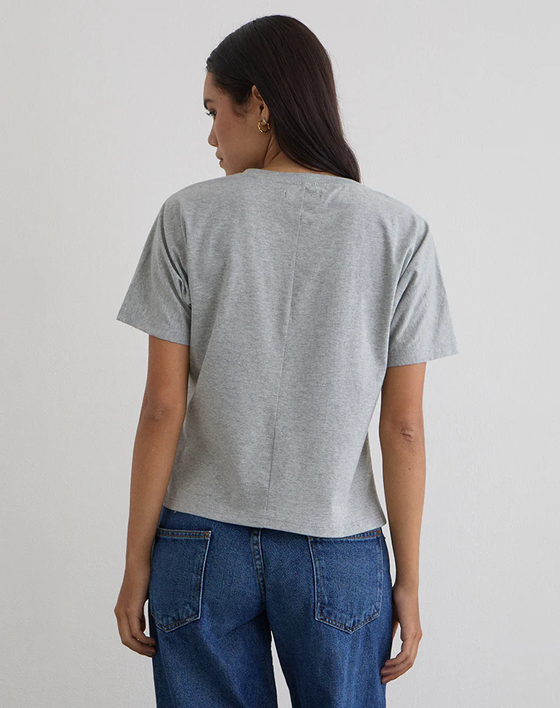 Viman Top in Jersey Grey Marl - Image 3