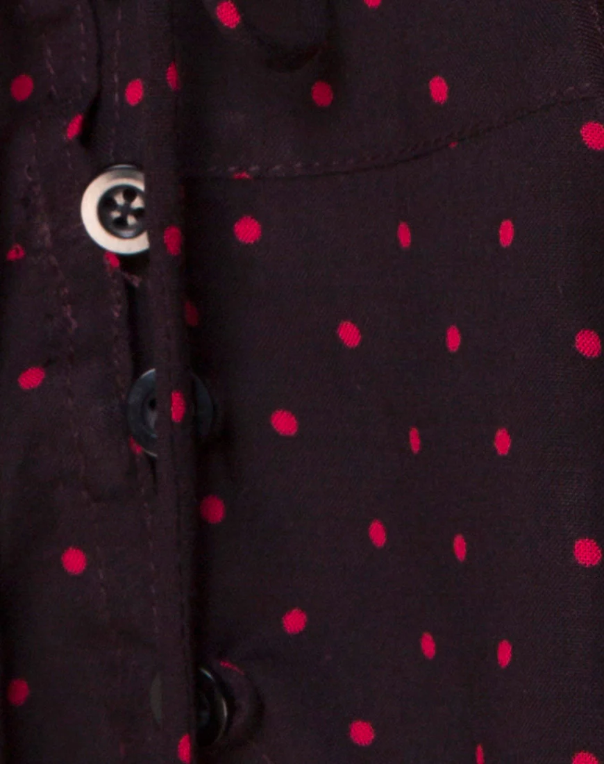 Vinequa Top in Cuban Dot Red - Image 5