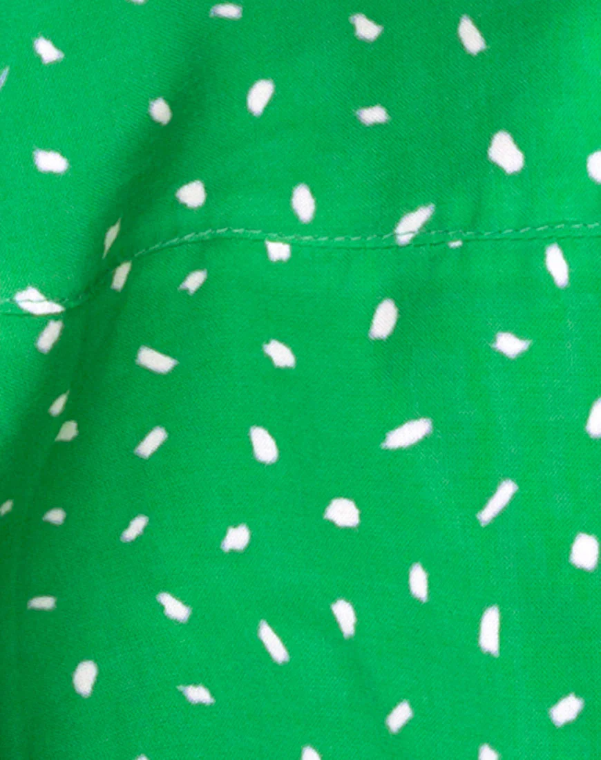 Vinequa Blouse in Mini Diana Dot Green - Image 5