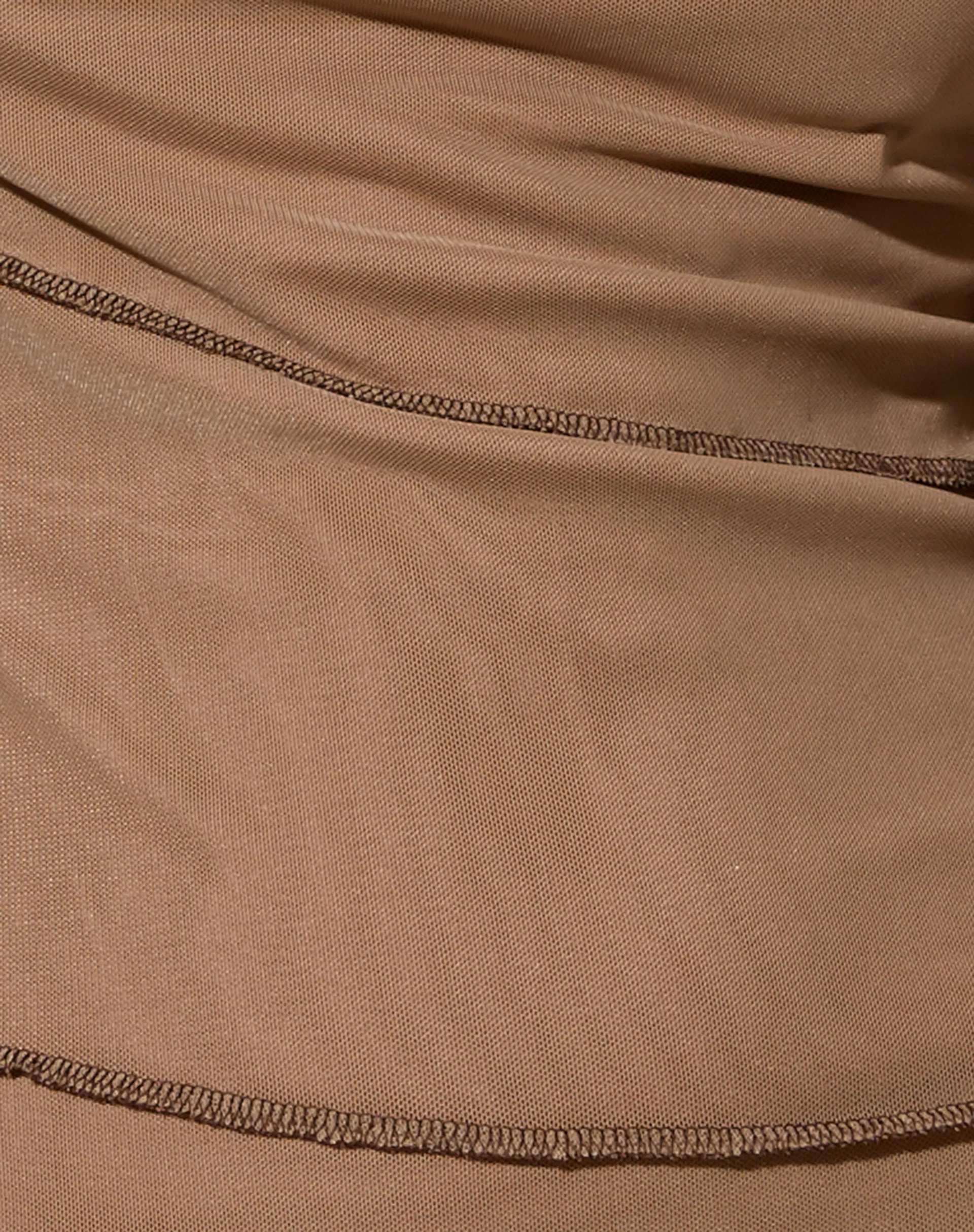 Vinta Crop Top in Mesh Taupe - Image 5