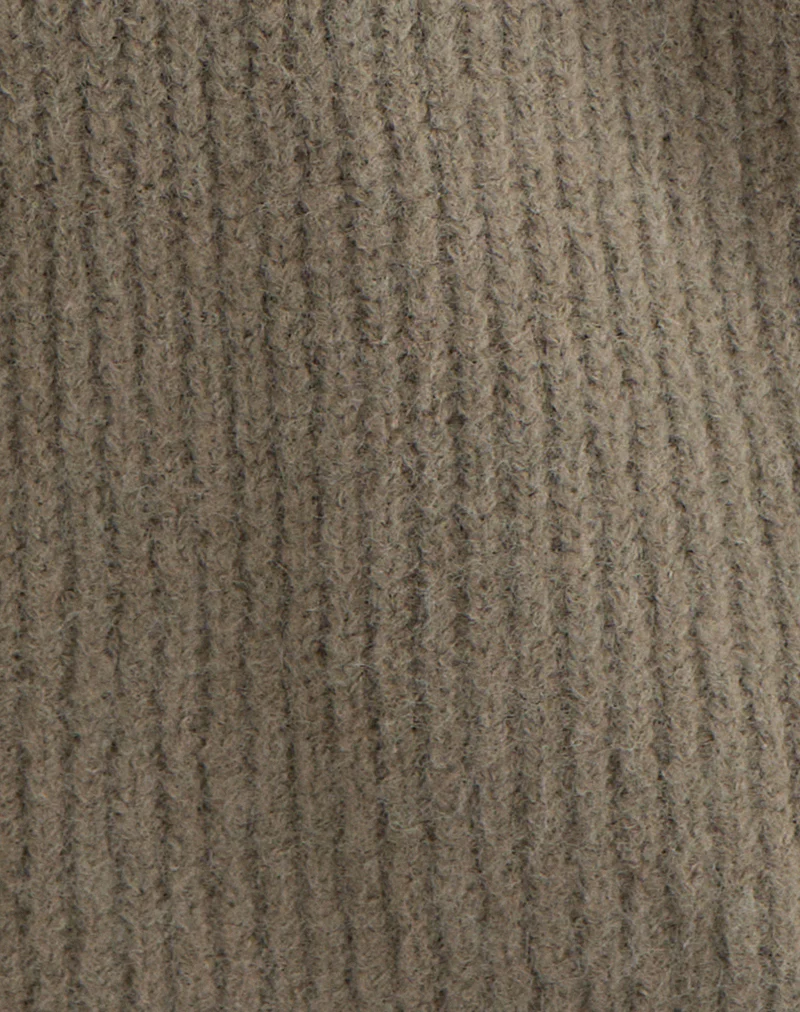 Viola Oversized Knitted Jumper in Light Olive - Image 6