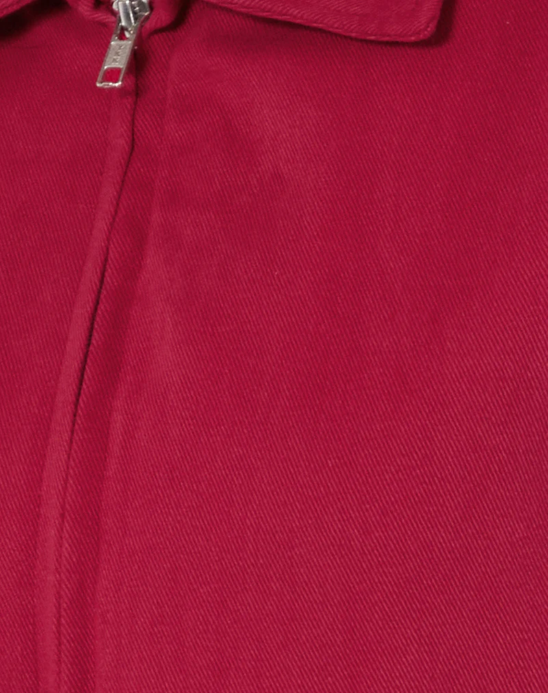 Vita Bomber Jacket in Adrenaline Red - Image 5