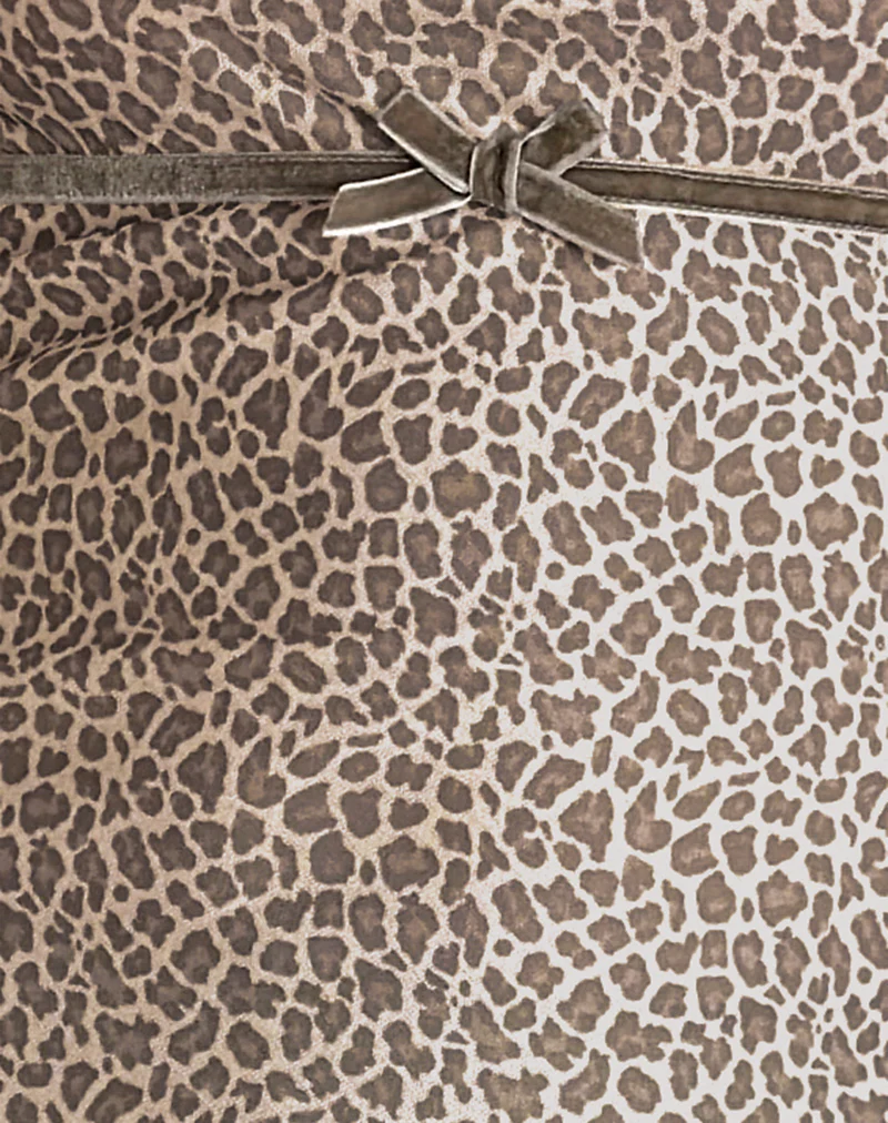 Vitria Mini Dress in Dainty Leopard Light Brown - Image 6