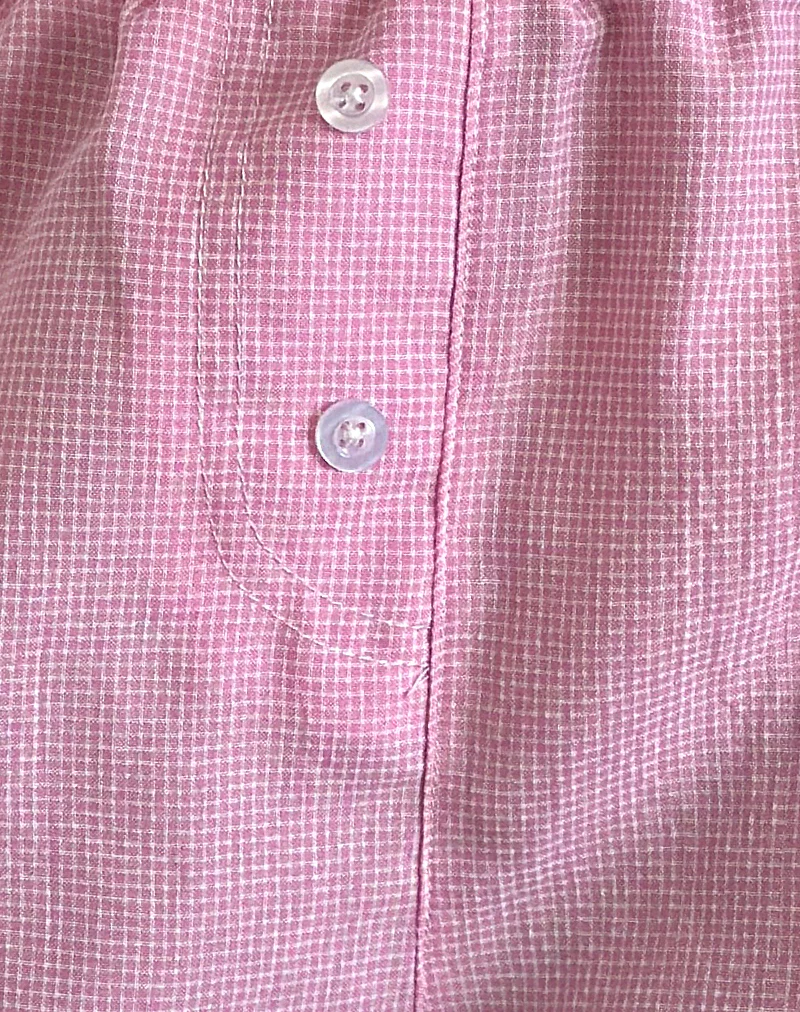 Voir Short in Poplin Gingham Pink - Image 5