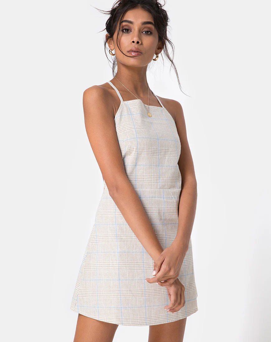 Vore Dress in Tonal Cotton Plaid - Image 2