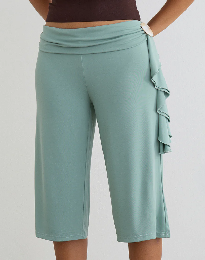 Wasana Capri Trouser in Aqua Grey - Image 2