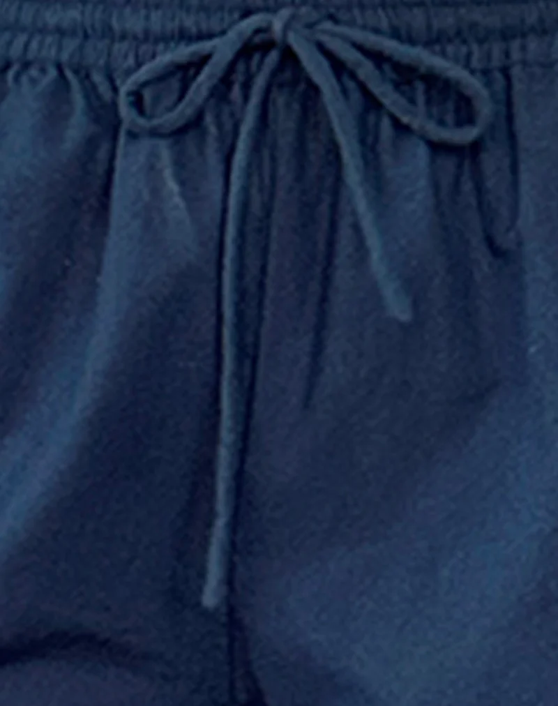 Wasic Wide Leg Trouser in Navy - Image 5