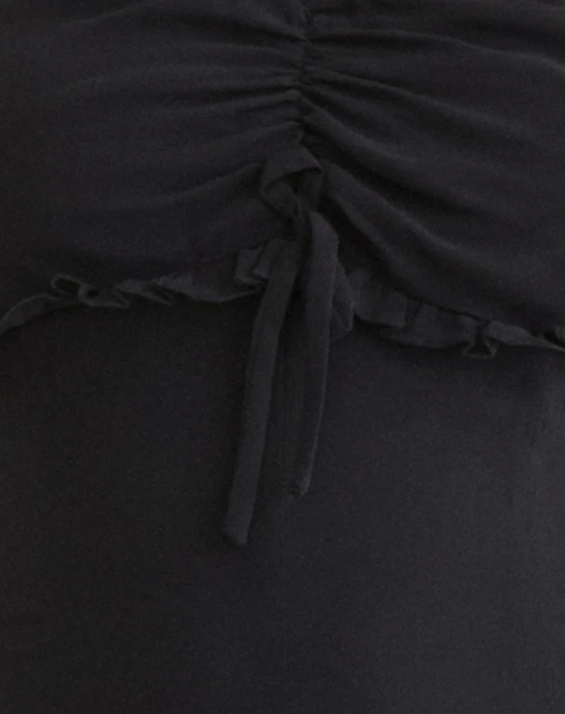 Watimu Midi Dress in Chiffon Black - Image 5
