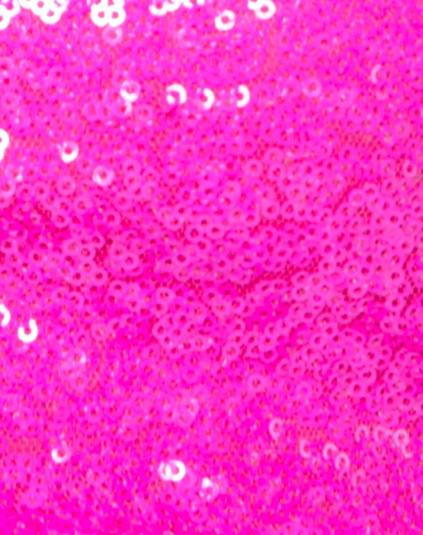 Weaver High Waist Skirt in Mini Sequin Paris Pink - Image 5