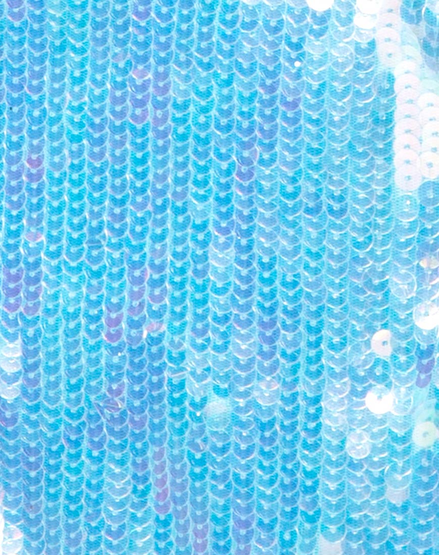 Wei Mini Skirt in Row Sequin Ice Shimmer - Image 5