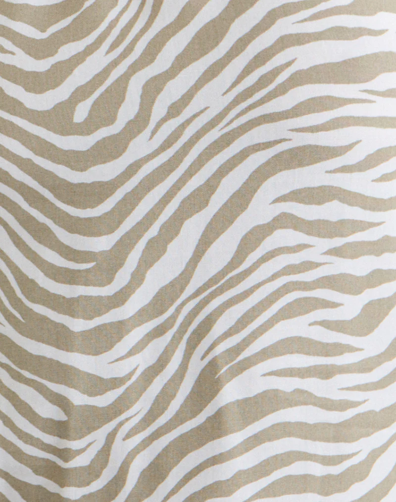 Wiby High Neck Backless Top in Tonal Zebra - Image 5