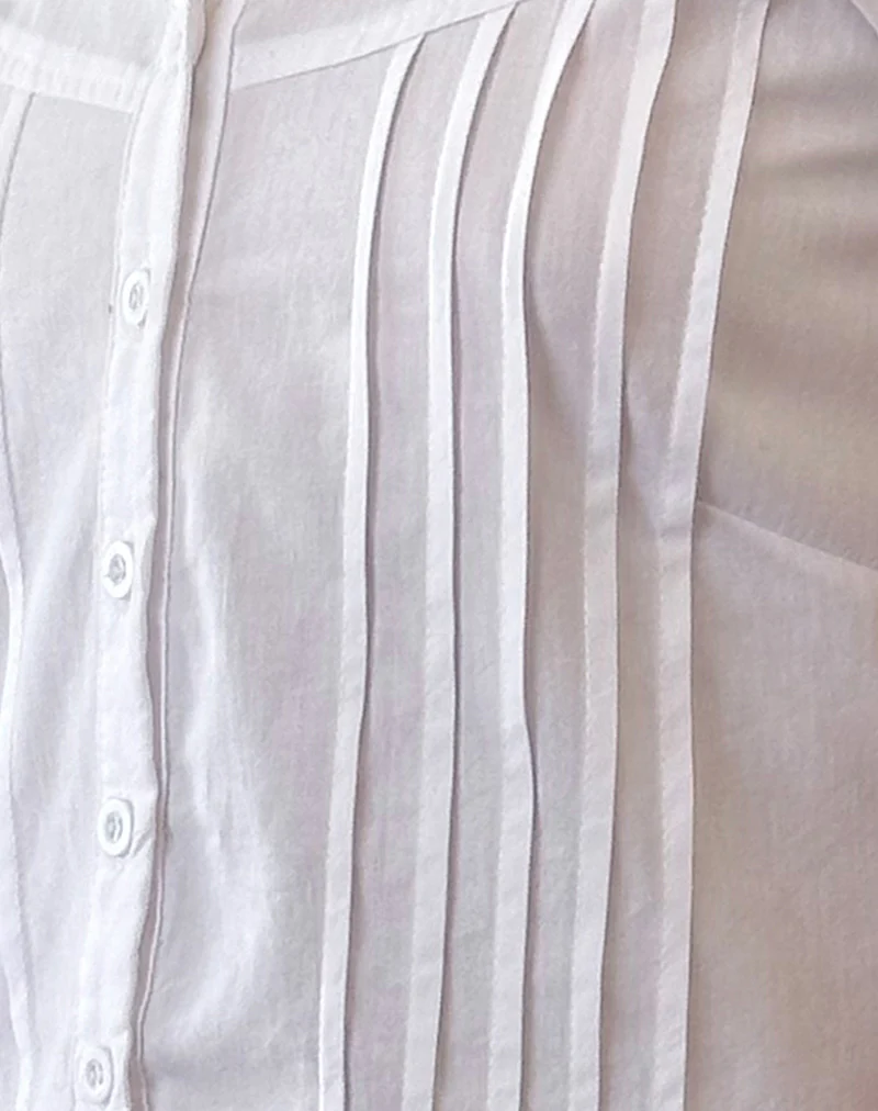 Wilmot Blouse in White Poplin - Image 5