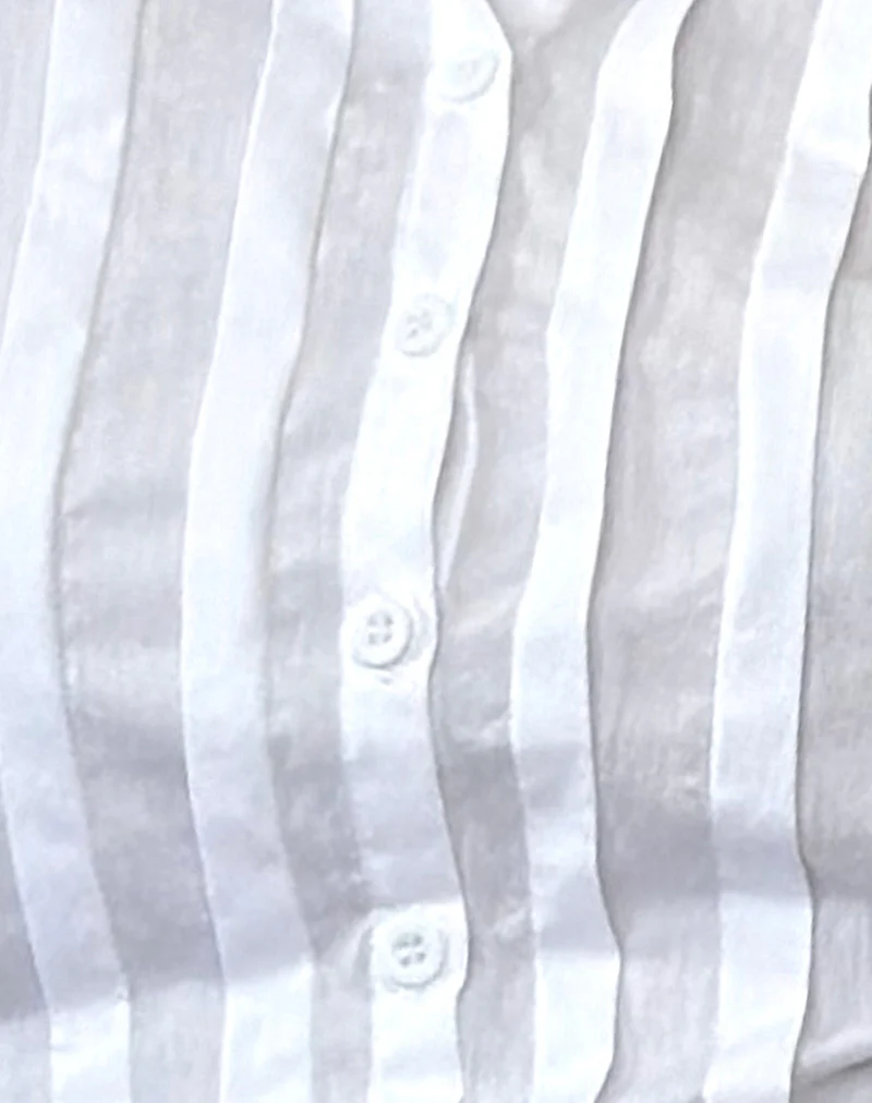 Winda Long Sleeve Shirt in Poplin White - Image 6