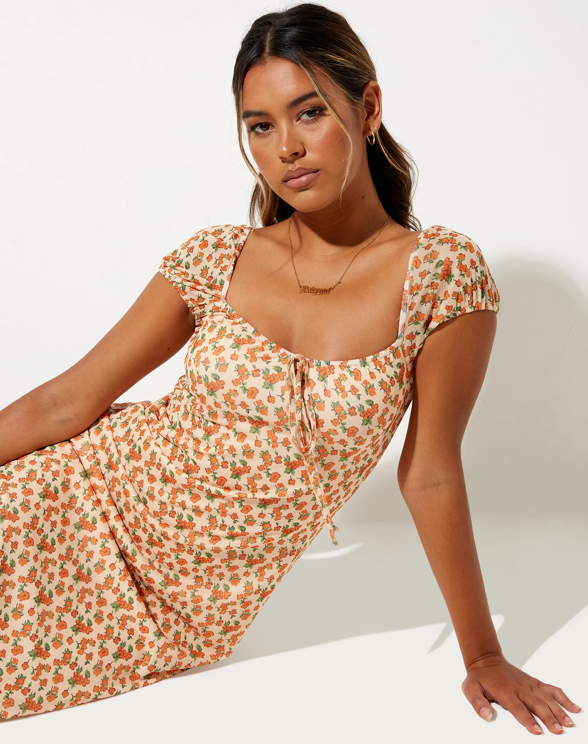 Windy Midi Dress in Summer Bloom - Image 3