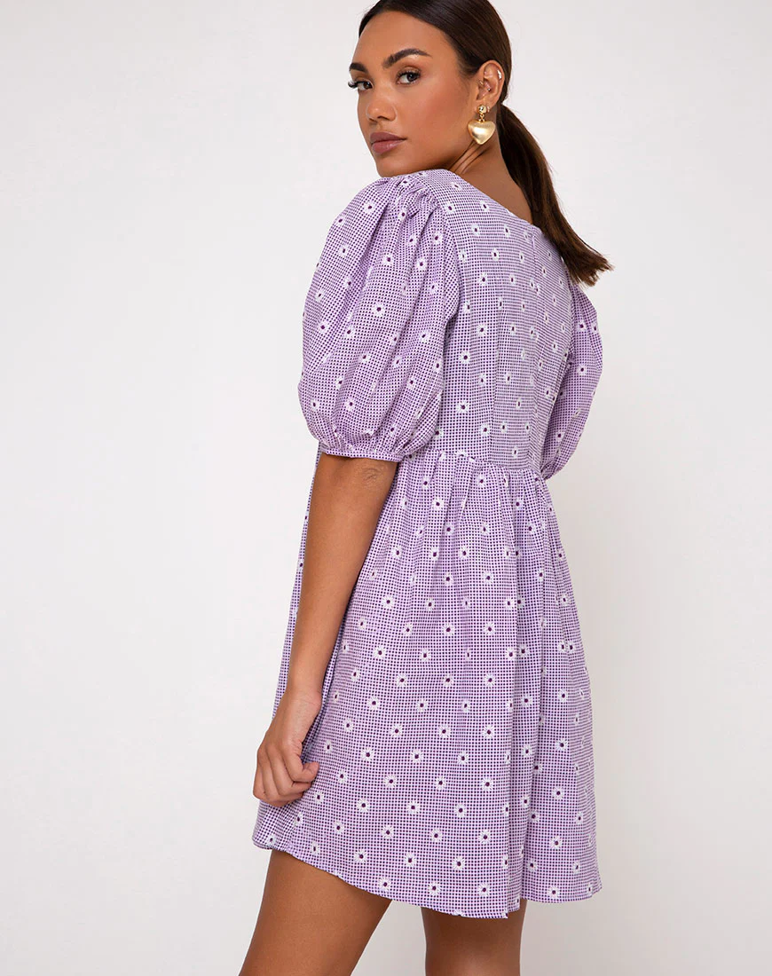 Wretta Dress in Daisy Field Lavender - Image 2