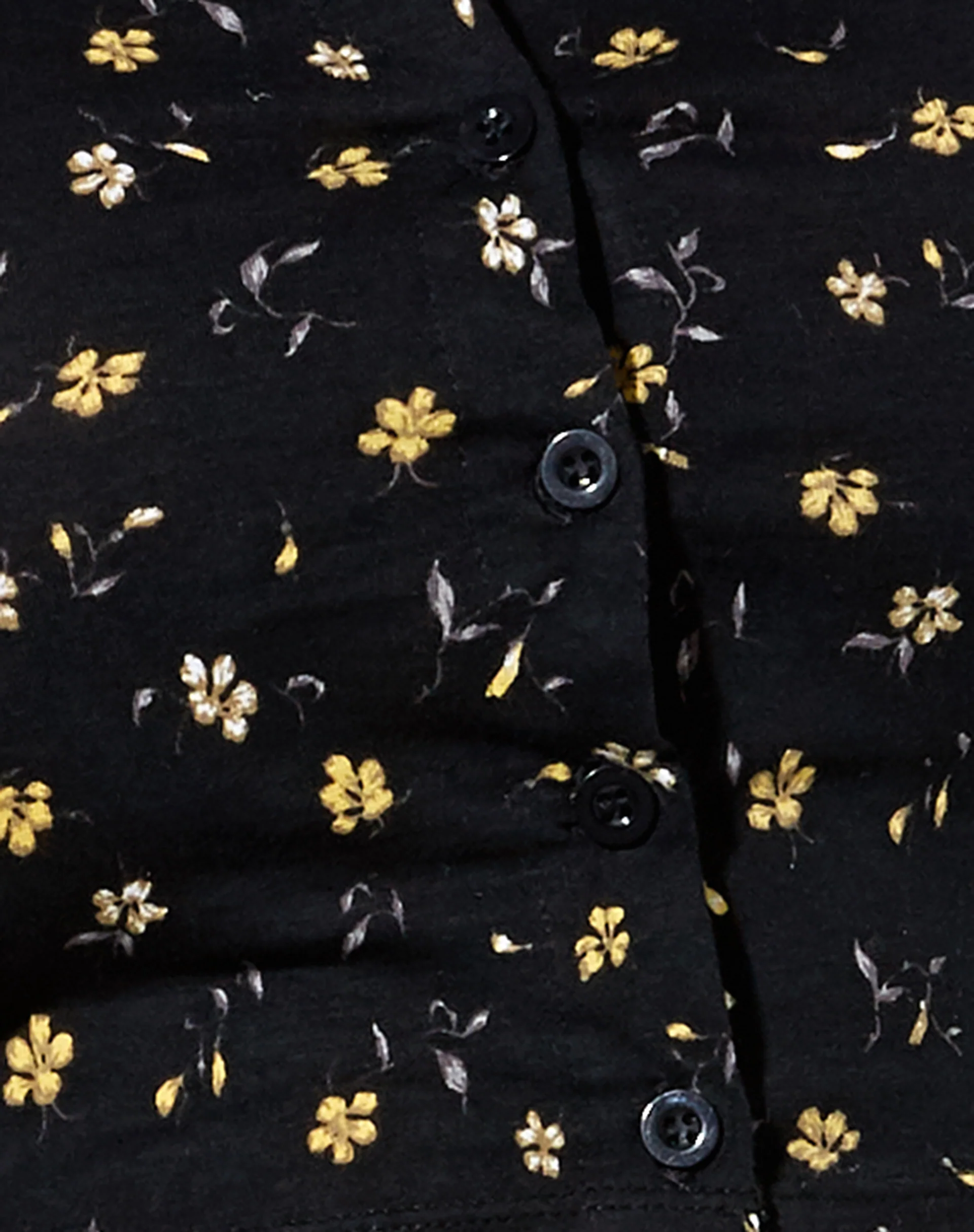 Wuma Cropped Shirt in Pretty Petal Black - Image 6