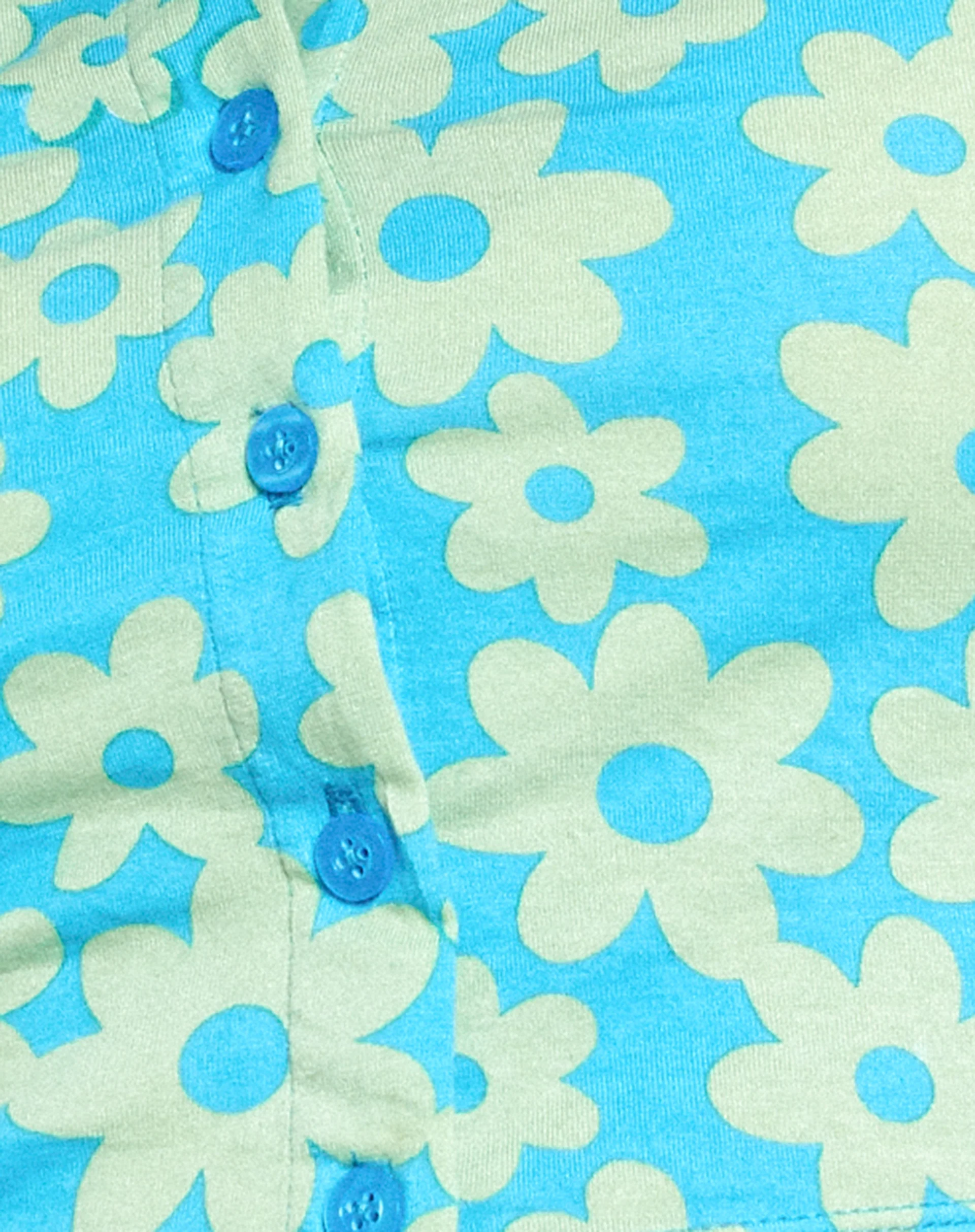 Wuma Cropped Shirt in Retro Daisy Blue - Image 6