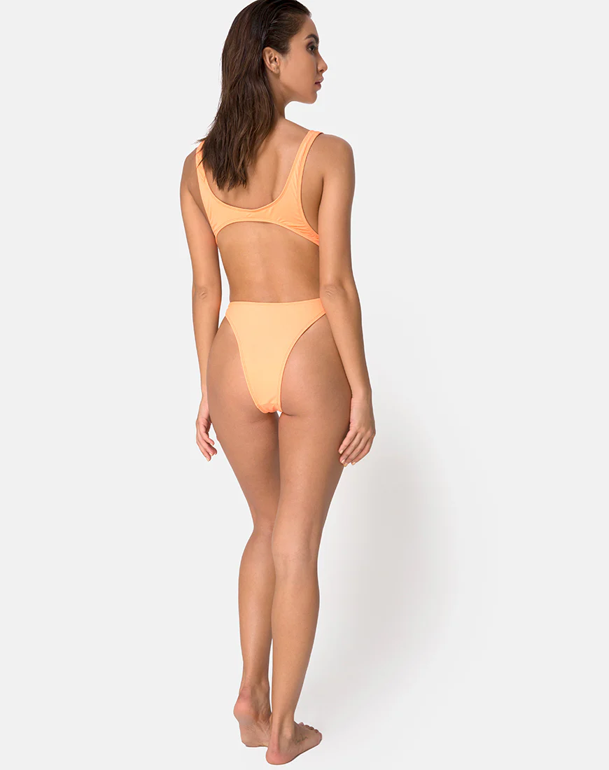 Xanthe Swimsuit in Highlighter Orange - Image 4