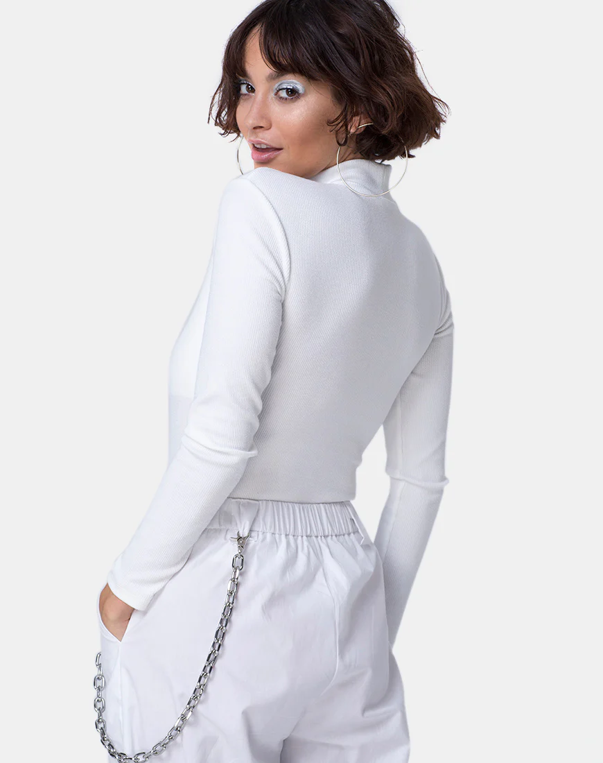 Xhesi Bodice Mini Rib White - Image 2