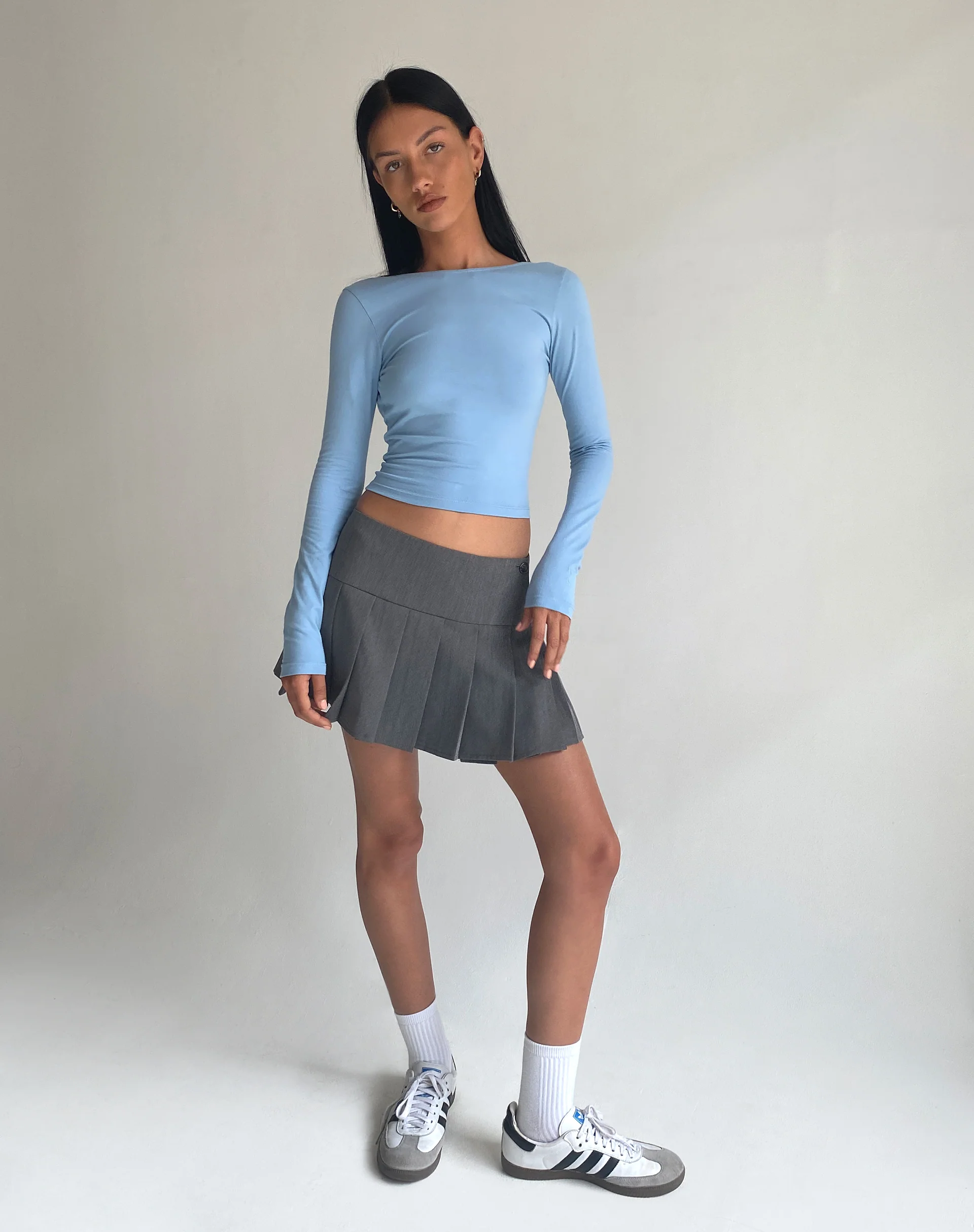 Xiabon Long Sleeve Top in Nantucket Blue - Image 3