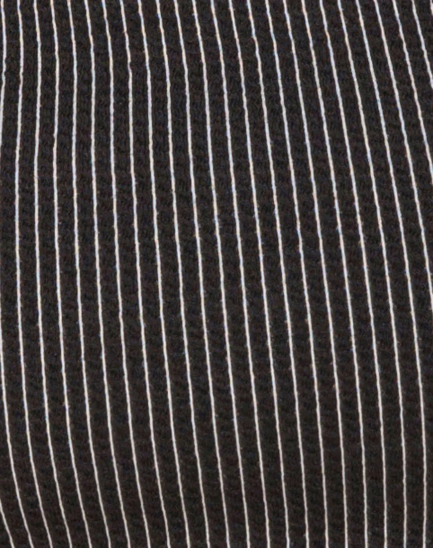 Xin Cutout Swimsuit in Needle Point Black - Image 5
