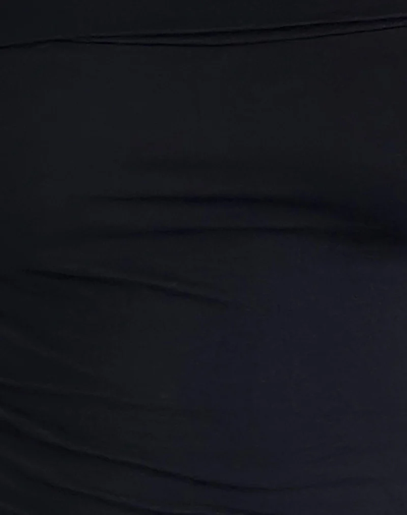 Xiroyi Bardot Top in Black with Pink Bow - Image 6