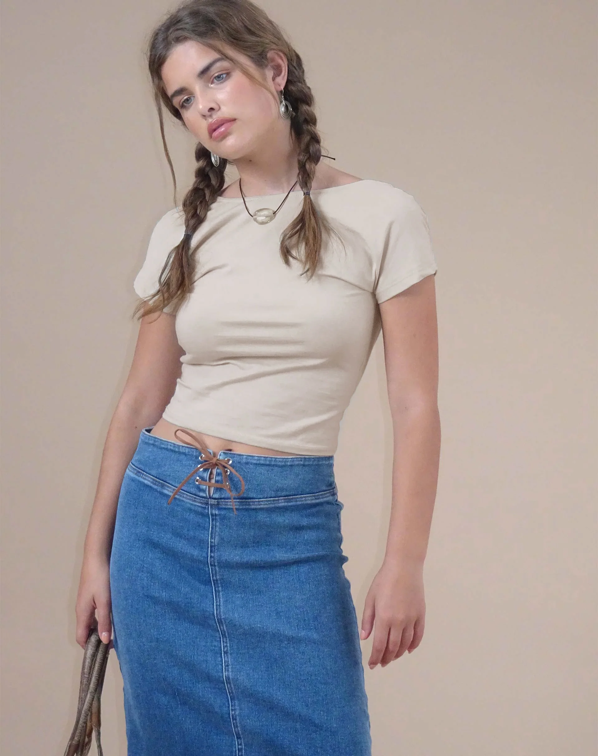 Xiwang Crop Top in Coconut Milk - Image 2