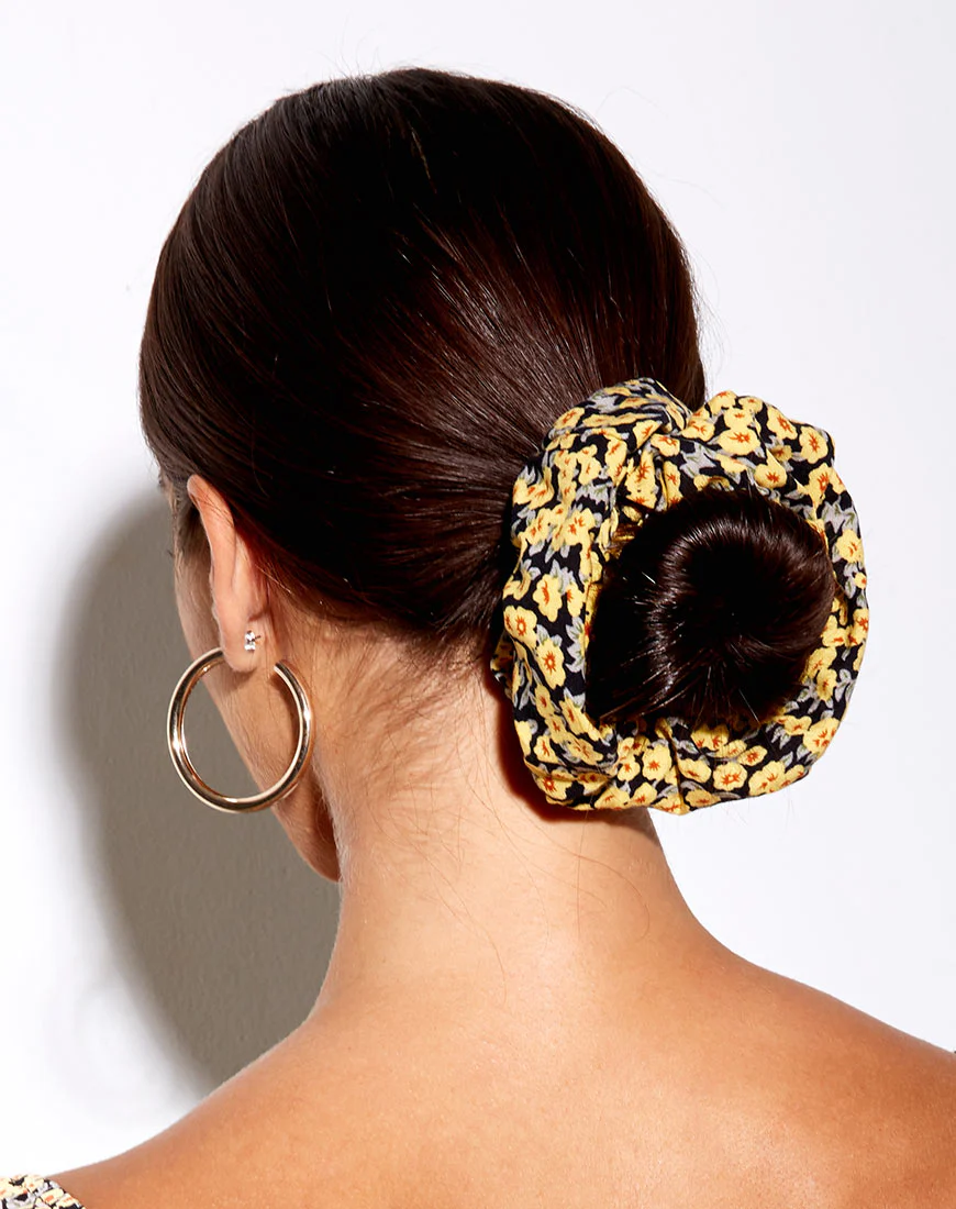XL Scrunchie in Mini Bloom Yellow - Image 2